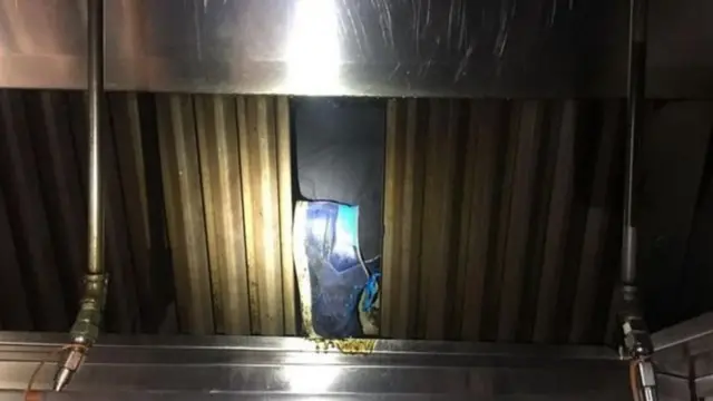 Emergency services heard voices coming from the restaurant's rooftop vent