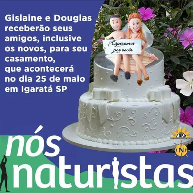 Convite virtual com imagem do bolo de casamento