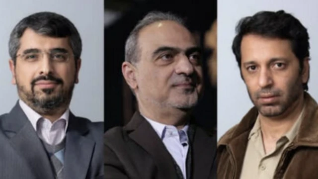 هیأت انتخاب و داوری بخش سینمای کوتاه در چهلمین جشنواره فیلم فجر، از سمت راست: دانش اقباشاوی، احمدرضا معتمدی و حامد جعفری