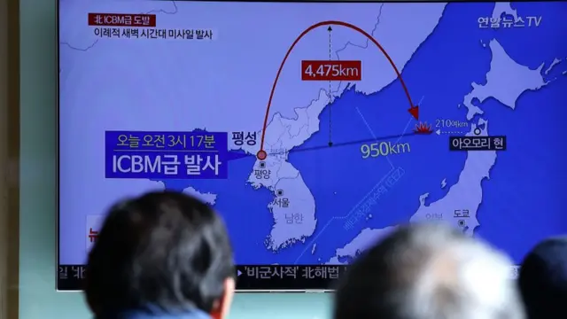 ઉત્તર કોરિયાની મિસાઇલ મારકક્ષમતાની તસવીર