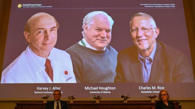 Foto de los 3 científicos ganadores del premio Noble de Medicina