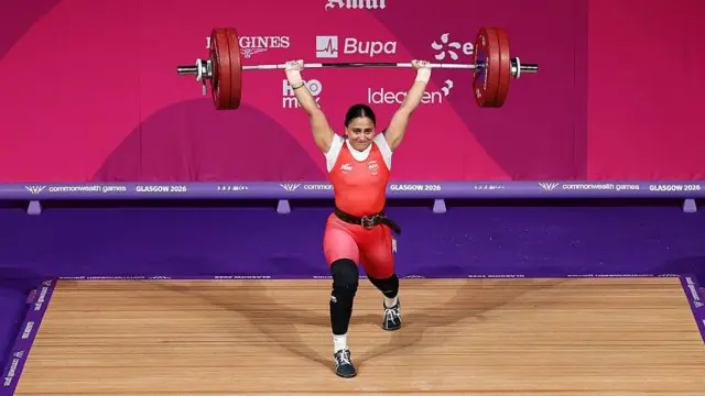 ਕਾਮਨਵੈਲਥ ਗੇਮਜ਼ 2026 ਦੀ ਪ੍ਰਤੀਯੋਗਤਾ 'ਚ ਭਾਰ ਚੁੱਕਦੇ ਹੋਏ ਹਰਜਿੰਦਰ ਕੌਰ