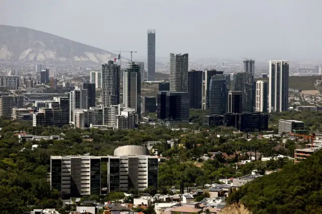 Vista panorámica de Monterrey en México.