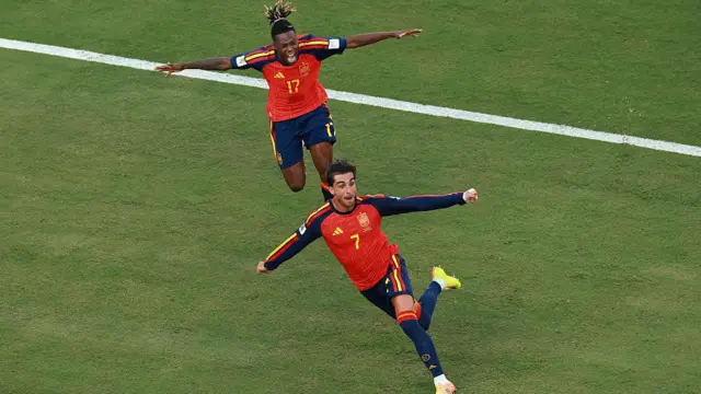 Ferran Torres jubilating
