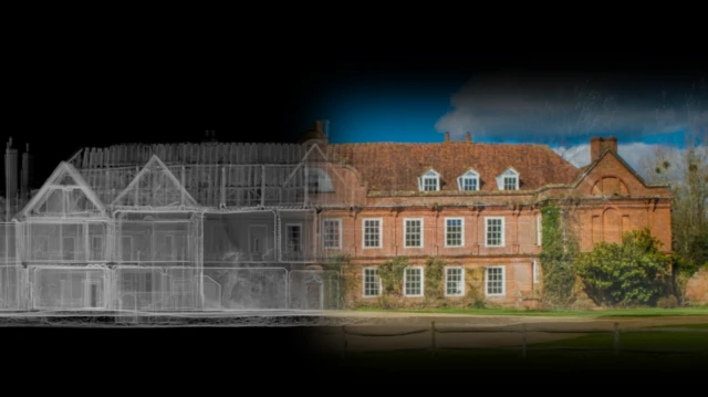 Una imagen 3D del exterior de West Horsley Place