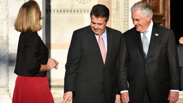 وزير الخارجية الألماني ووزير الخارجية الأمريكي