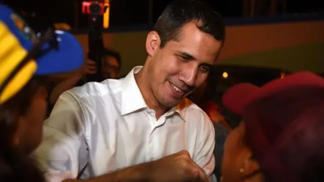 Bwana Guaidó yarashoboye kubonana n'abanywanyi biwe bahungiye hanze