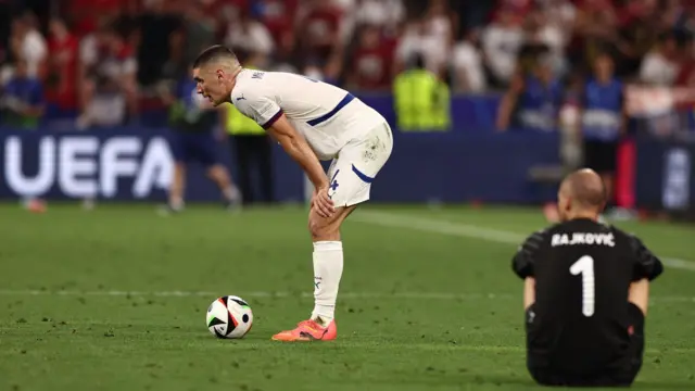 Репрезентативци Србије после меча са Данском