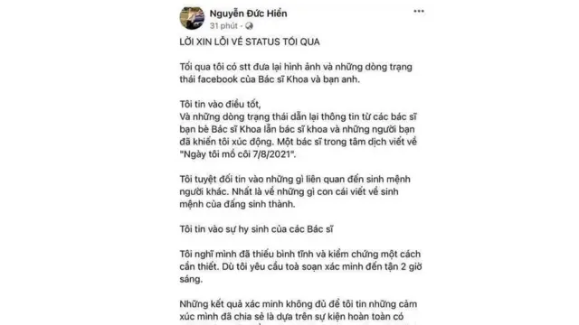Nhà báo Nguyễn Đức Hiển đưa ra lời xin lỗi