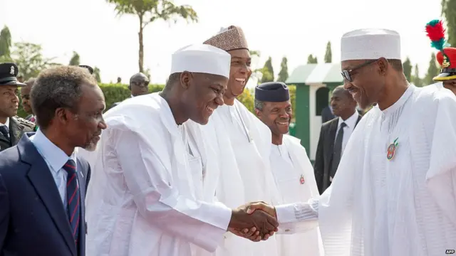 National Assembly leaders with President Muhammadu Buhari