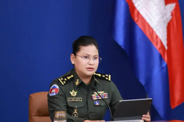 Trung tướng Maly Socheata, người phát ngôn Bộ Quốc phòng