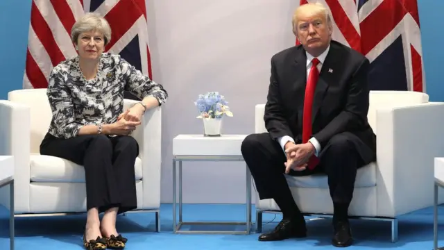 Theresa May y Donald Trump.