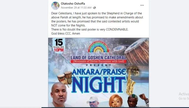 Aworan ikede olori ijọ Cele to tapa si wiwa Portable