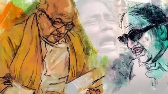 મુથુવેલ કરુણાનિધિનો સ્કેચ