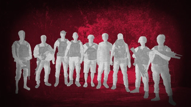 An illustration of troops
