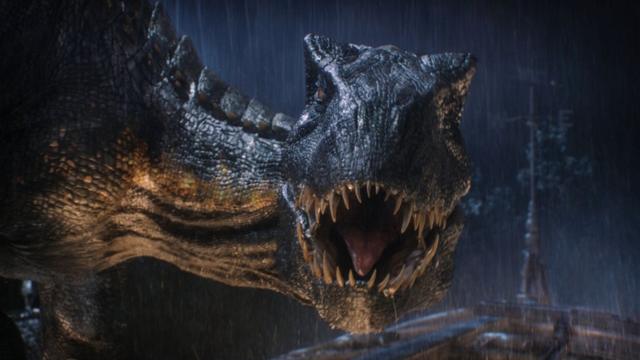 Animal inspirado no T. rex do filme Jurassic World