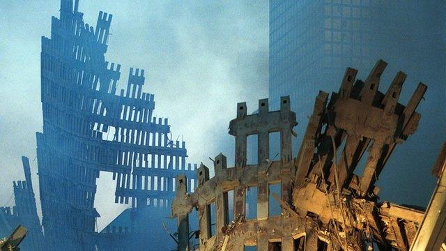 Escombros das torres do WTC