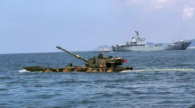 China has stepped up its show of force in the waters around Taiwan