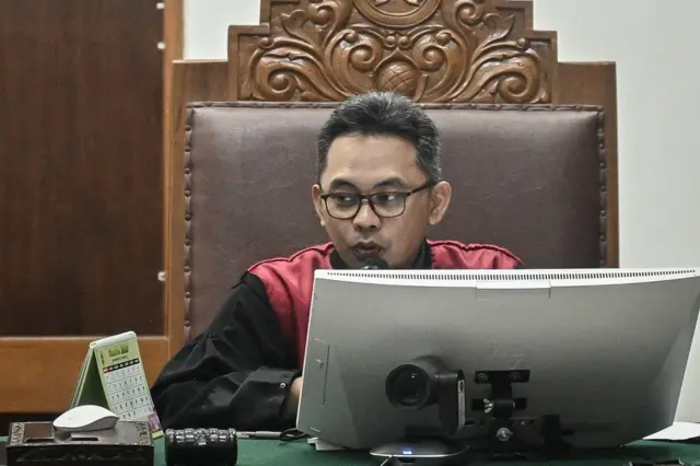 Hakim tunggal Sulistiyanto Rochmad Budiharto memimpin sidang putusan praperadilan.