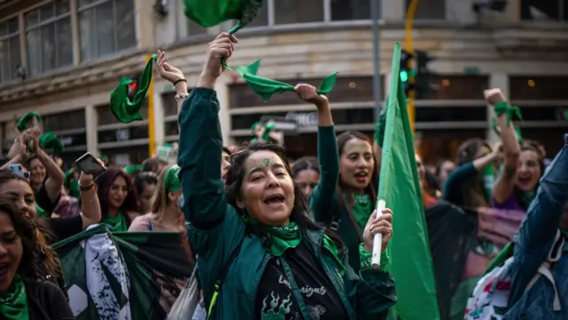 Manifestação pela descriminalização do aborto na Colômbia