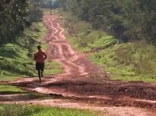Long distance runner from the Rift Valley in Kenya