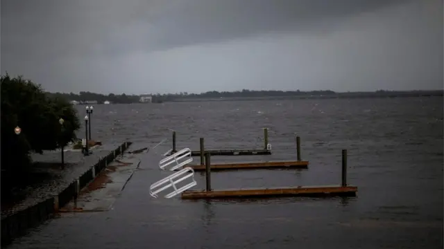 Inundaciones en New Bern, Carolina del Norte.