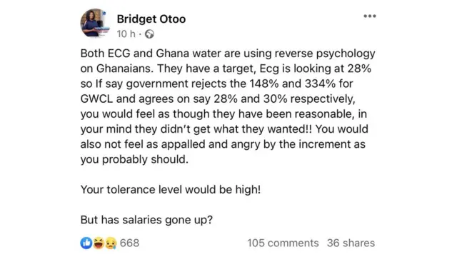 ECG/Ghana Water Tariffs