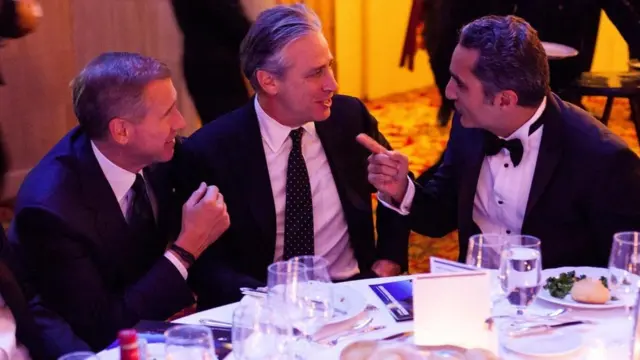 باسم يوسف مع جون ستيوارت