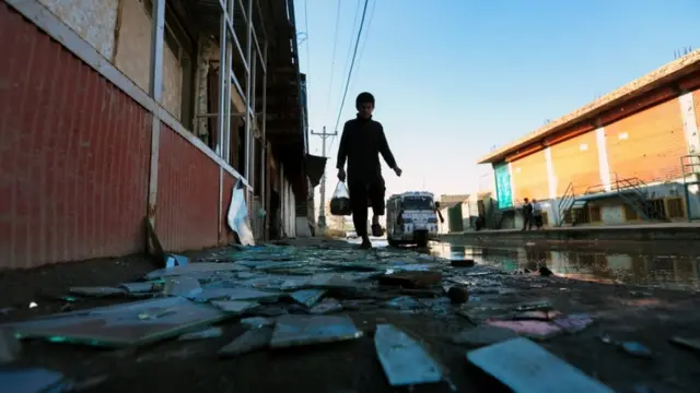 کابل بم حملے کے بعد کا منظر