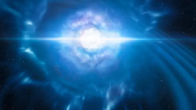 Fusión de dos estrellas de neutrones