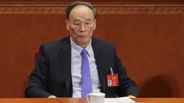 王岐山在全国人大会议上（12/3/2017）