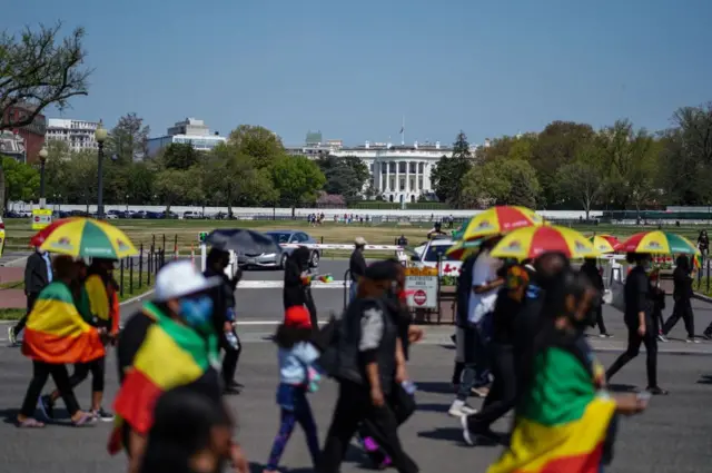ኢትዯጵያዊያን ተቃዋሚዎች በአሜሪካ ዋሽንግተን ዲሲ 