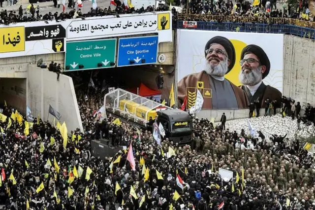 
Mazishi ya Hassan Nasrallah na Hashem Safiuddin yalifanyika mwzi Februari 2025.