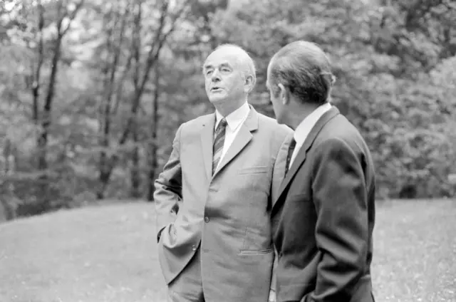 Albert Speer avec Michael Charlton à Heidelberg.