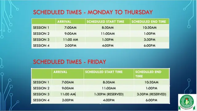 Jamb timetable for 2026 UTME