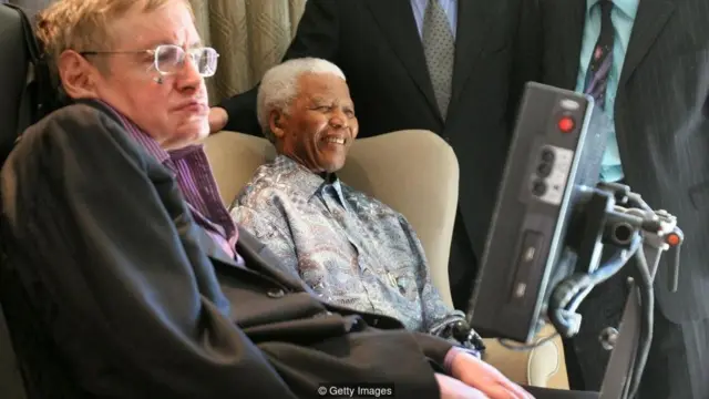 Stephen Hawking e Nelson Mandela