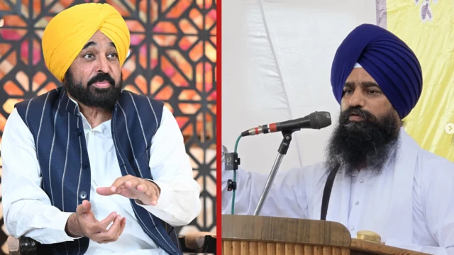 ਪੰਜਾਬ ਦੇ ਮੁੱਖ ਮੰਤਰੀ ਭਗਵੰਤ ਮਾਨ ਅਤੇ ਅਕਾਲ ਤਖ਼ਤ ਦੇ ਜਥੇਦਾਰ ਕੁਲਦੀਪ ਸਿੰਘ ਗੜਗੱਜ ਦੀ ਤਸਵੀਰ