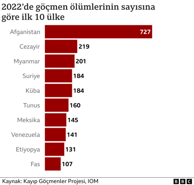 göçmen ölümler ilk 10 ülke