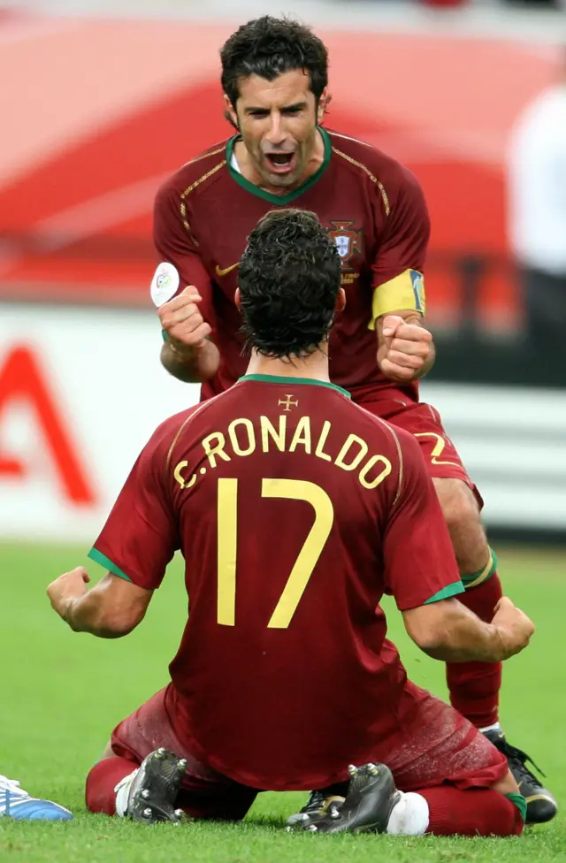 Luis Figo y Cristiano Ronaldo