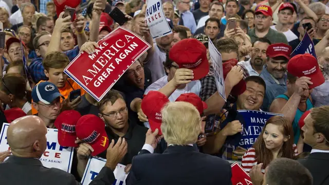 Дональд Трамп на зустрічі з прибічниками у місті Ері, штат Пенсильванія у серпні 2016 року.