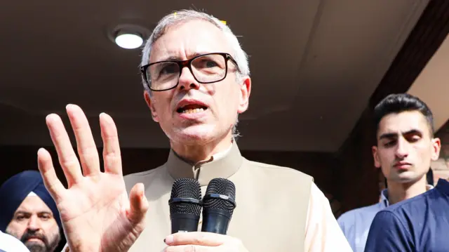 नेशनल कॉन्फ्रेंस के उपाध्यक्ष और जम्मू कश्मीर के पूर्व मुख्यमंत्री उमर अब्दुल्ला