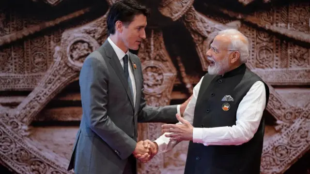 जस्टिन ट्रूडो के साथ प्रधानमंत्री मोदी.