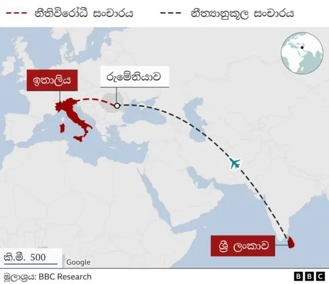 සහන් ද මීට වසරකට පමණ ඉහත දී රුමේනියාවේ සිට කන්ටේනර් රථයක නැගී ඉතාලිය වෙත ගොස් තිබේ. ඒ සඳහා ඔහුට යුරෝ 3500ක් ජාවාරම්කරුවන්ට ගෙවන්නට සිදුව ඇත.