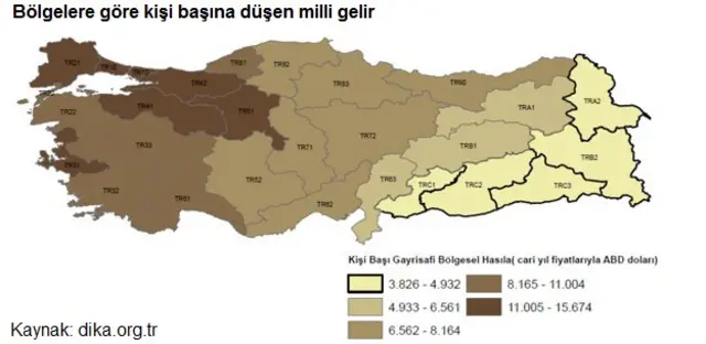 Türkiye gelir haritası