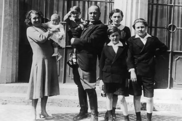 Mussolini e sua família