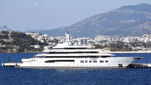 The Amadea superyacht in Turkey in 2020