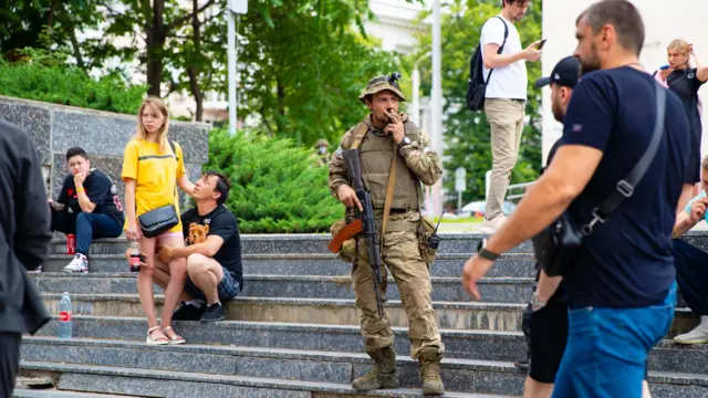 Боевики ЧВК Вагнер в Ростове