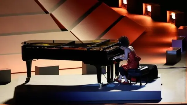 Pianista na cerimôniaaberturaTóquio 2020