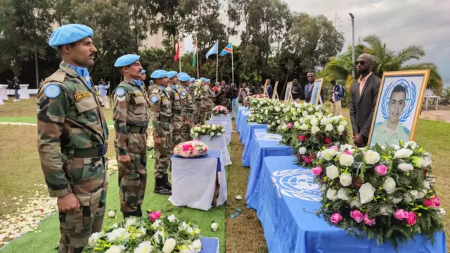 Umuhano wo gusezera ku bakozi ba ONU baguye mu myiyerekano i Goma