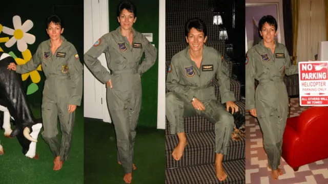 Ghislaine Maxwell con uniforme militar
